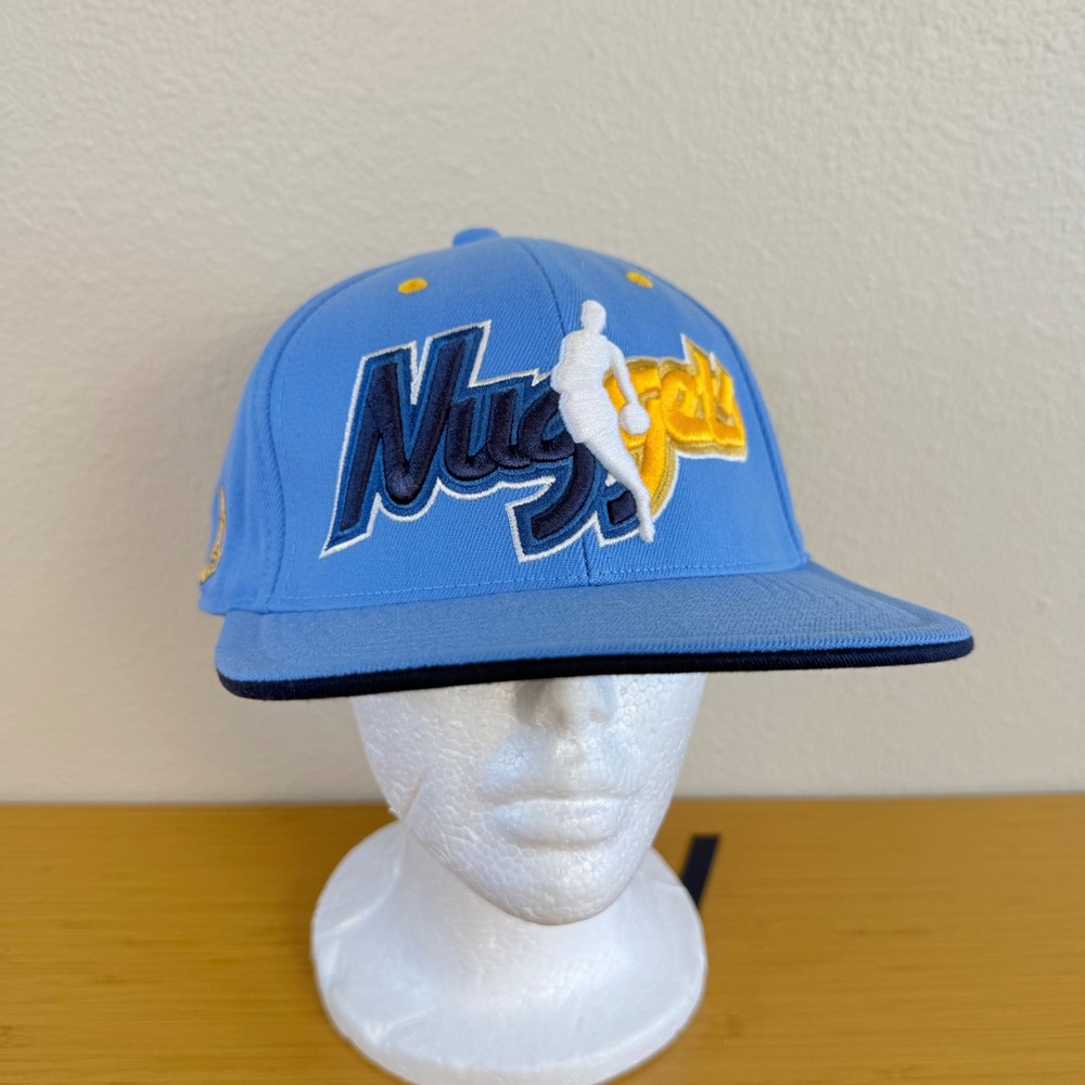 Adidas Denver Nuggets NBA Draft Cap Men L/XL Blue Flexfit Climalite Hat Flat